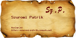 Szuromi Patrik névjegykártya